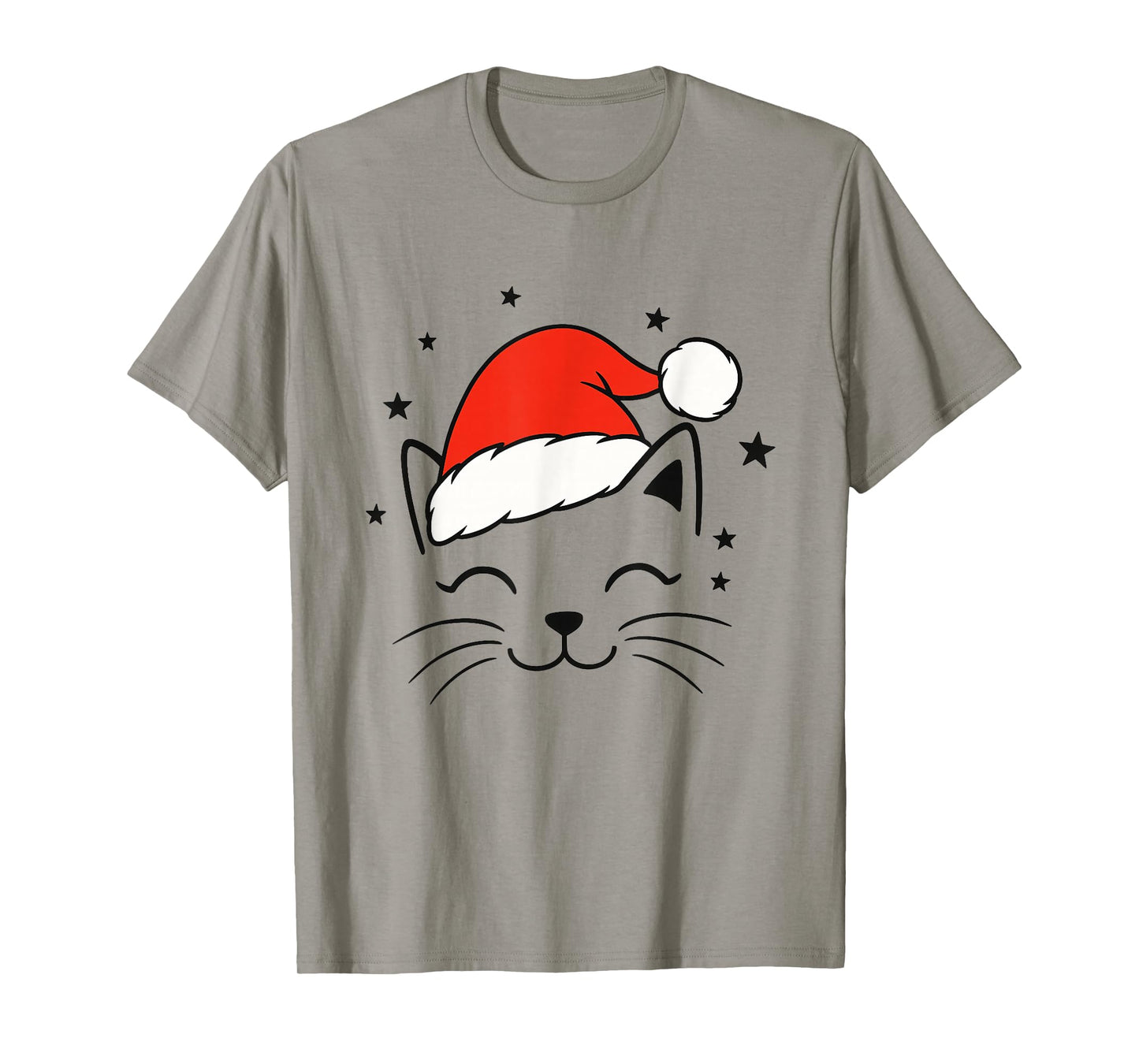 Meowy Catmas Cat Christmas Cute Kitten Cats Santa Hat T-Shirt