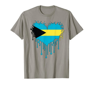 Proud Bahamas Heart Nassau Bahamian Flag Family Vacation T-Shirt