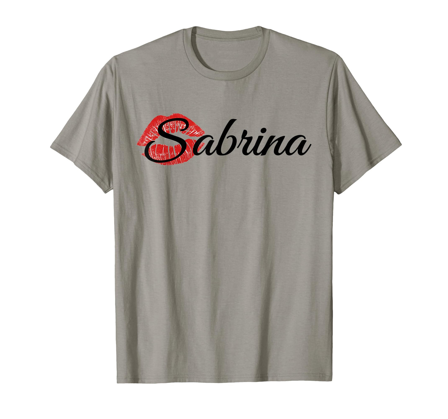 Sabrina Retro Lips Tee Bold Name Birthday T-Shirt