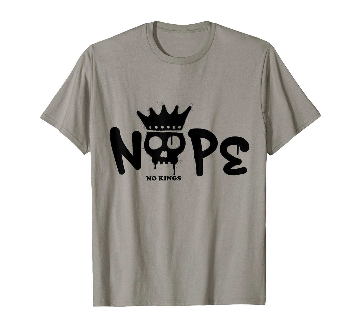 No Kings Day 2025 Protest Sign Skull Nope Men Women Kids T-Shirt