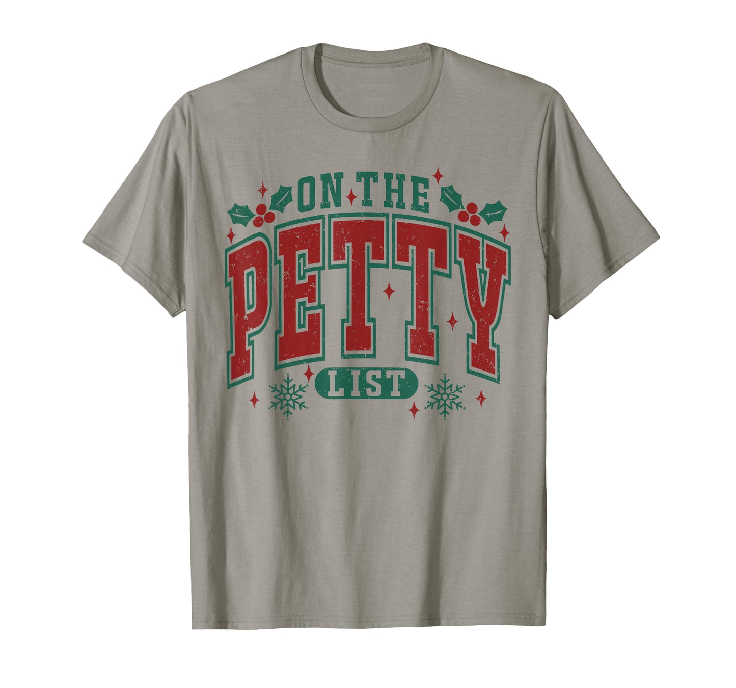 On The Petty List Funny Christmas Retro Holiday Humor T-Shirt