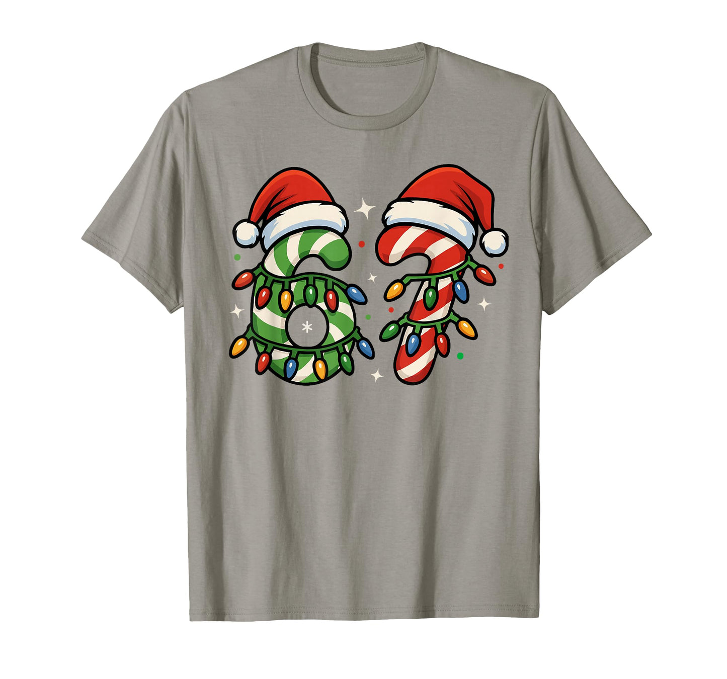 Six Seven Christmas Meme Matching 6 7 Kids Men Funny Holiday T-Shirt