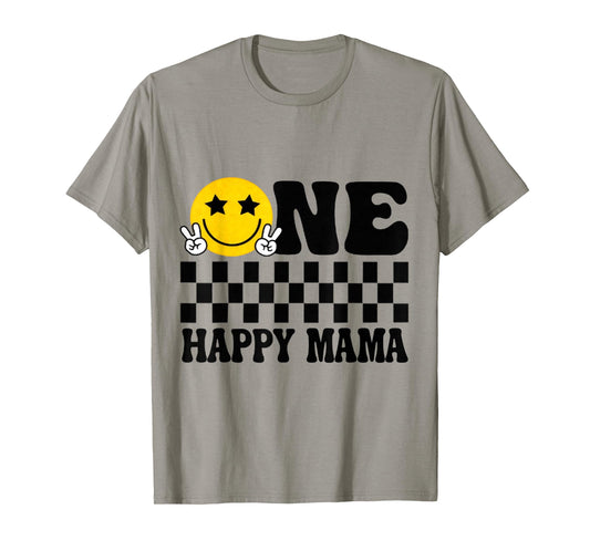 Mama One Happy Dude Birthday Theme Family Matching T-Shirt