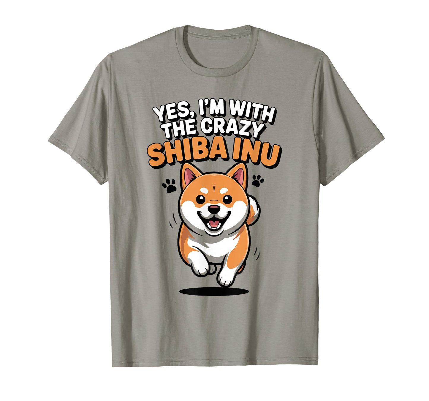 Funny Cute Pet Dog Japanese Yes I'm with The Crazy Shiba Inu T-Shirt