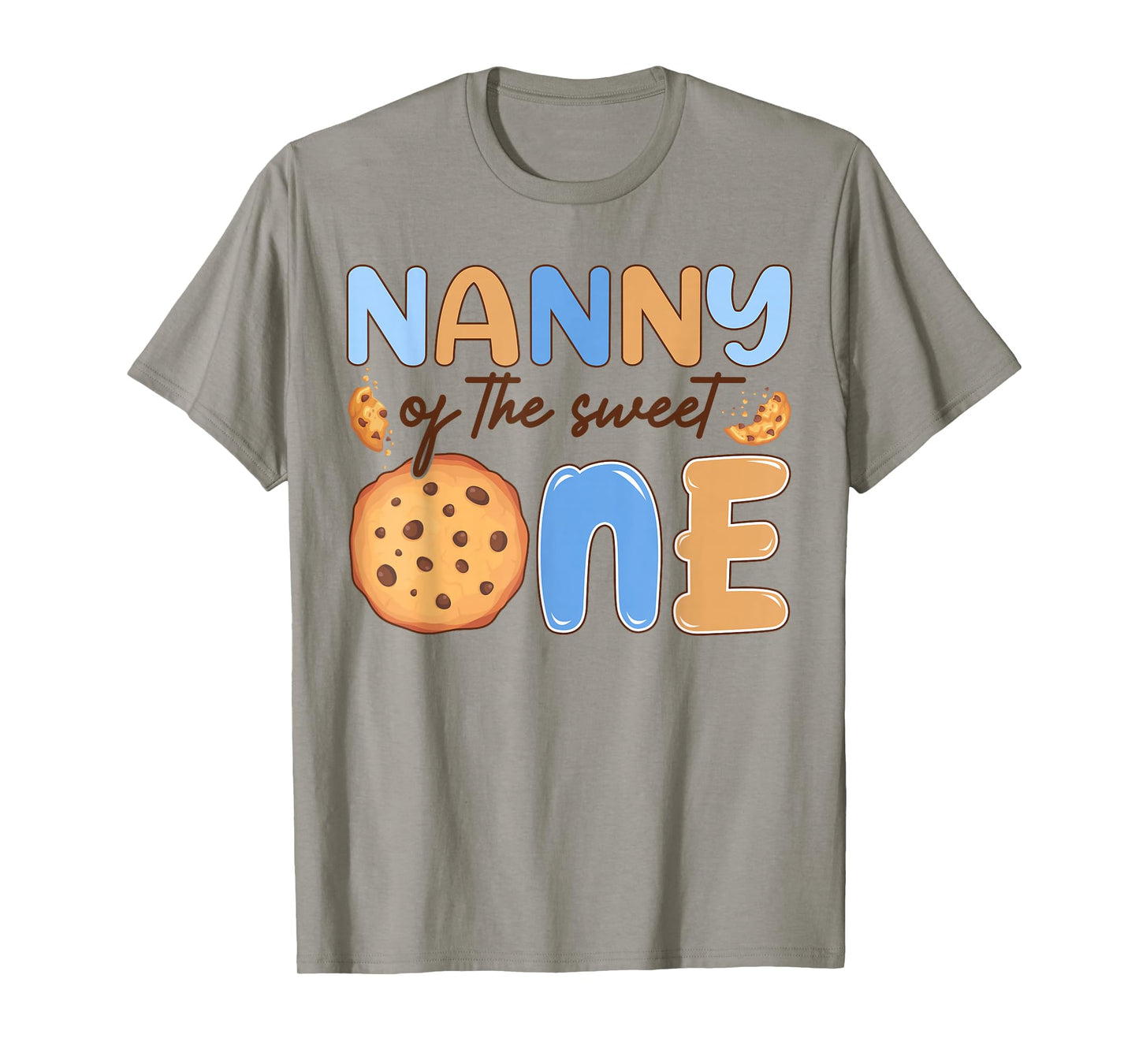 Nanny of The Sweet One Cookies and Milk Birthday Party T-Shirt
