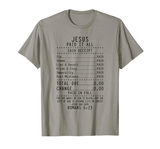 Christian Faith Jesus Paid it All Religious Vintage Graphic T-Shirt