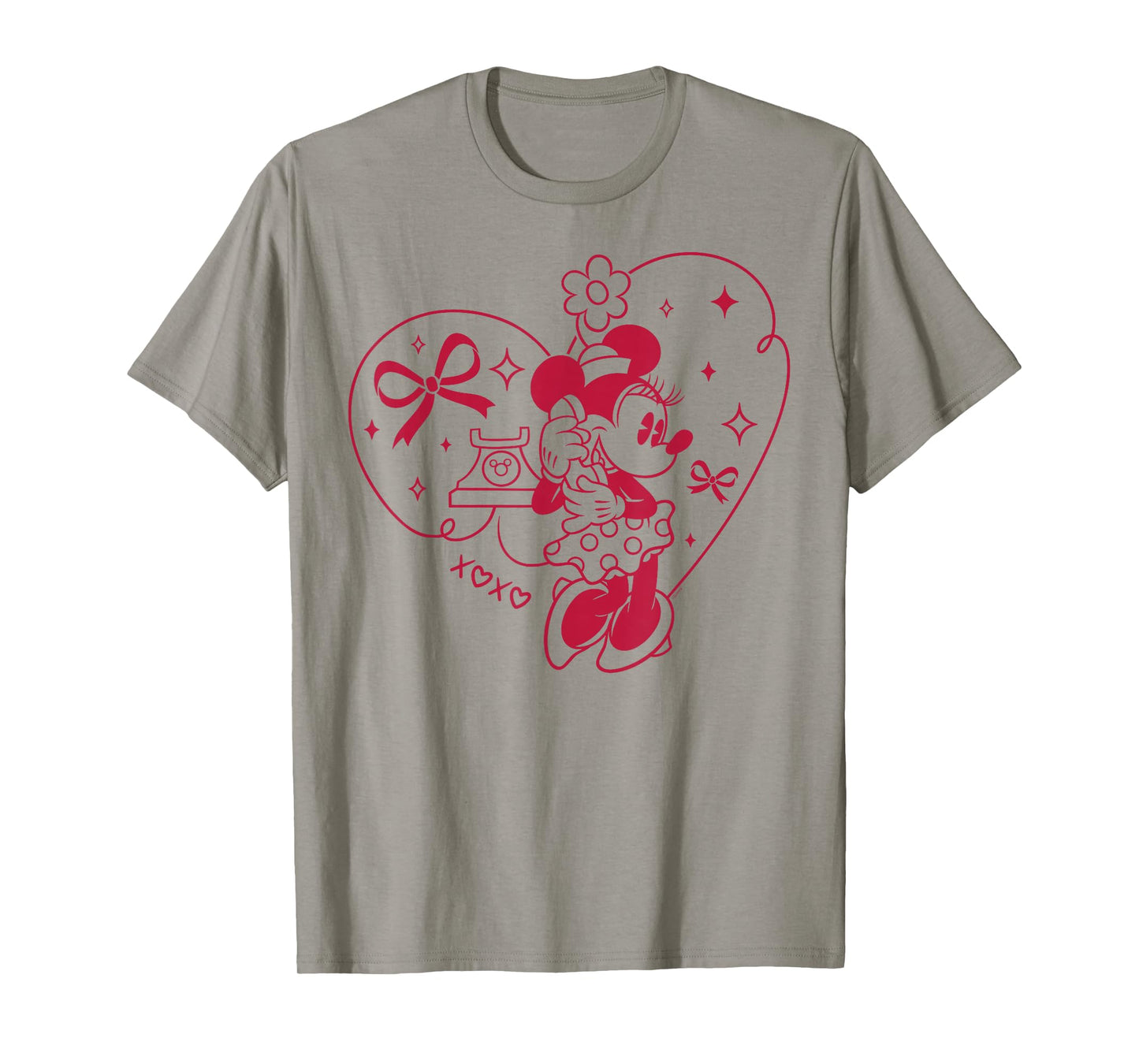 Disney Minnie Mouse XOXO Heart Coquette Valentine's Day T-Shirt