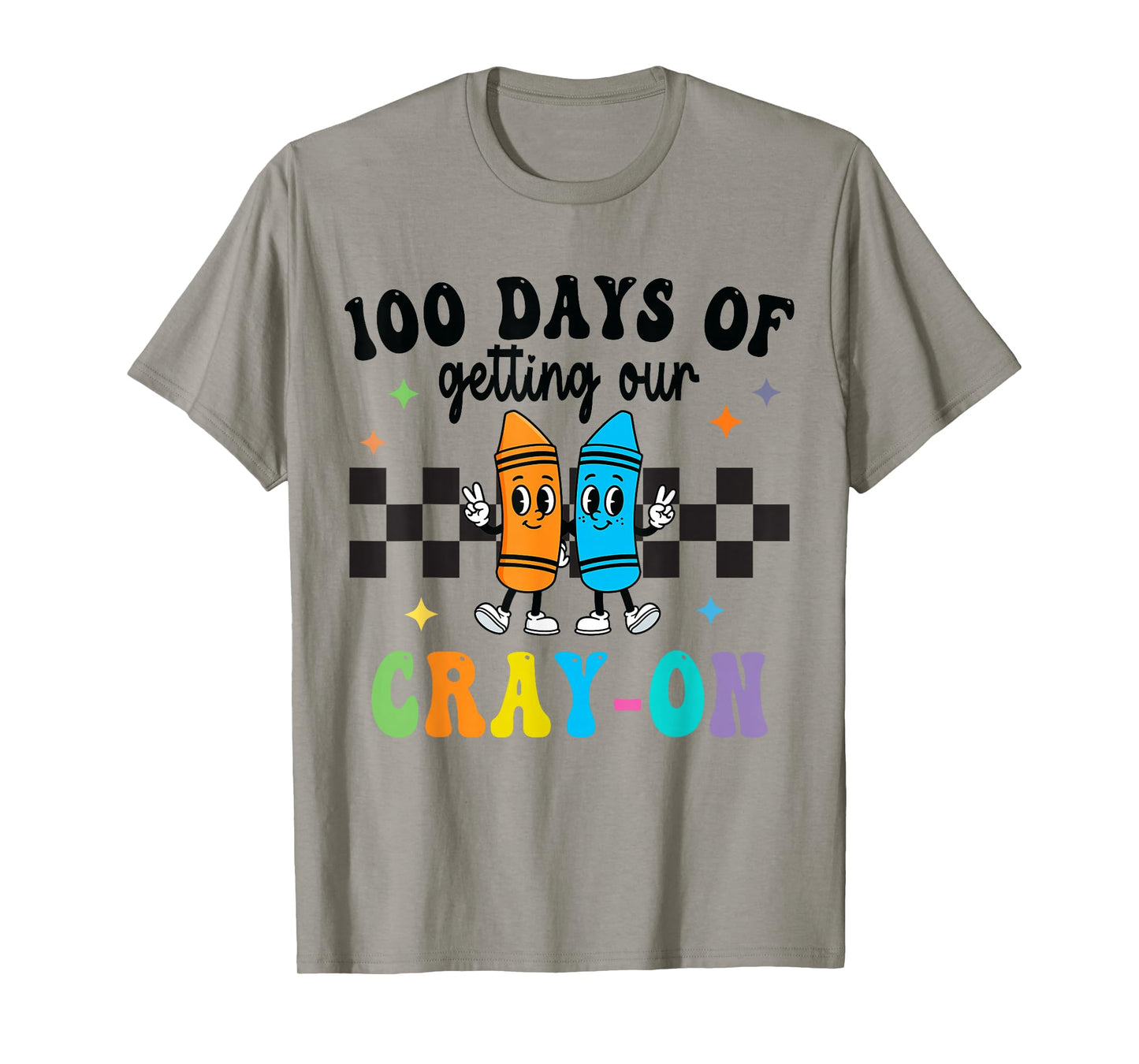 100 Days of Getting Your Cray-On School Teacher Boys Girls T-Shirt