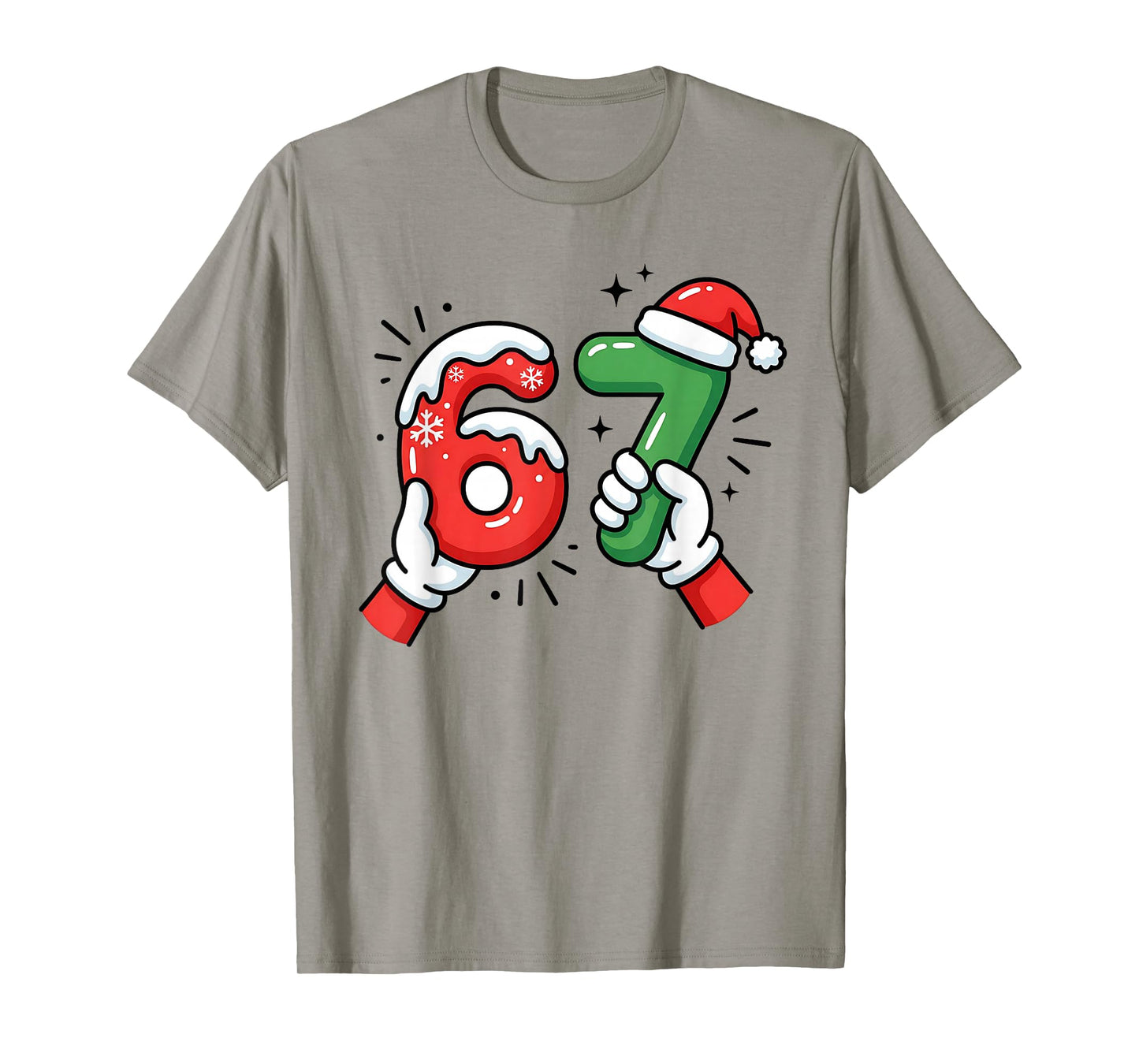 67 Six Seven Funny Christmas 6 7 Meme Xmas Men Women Kids T-Shirt