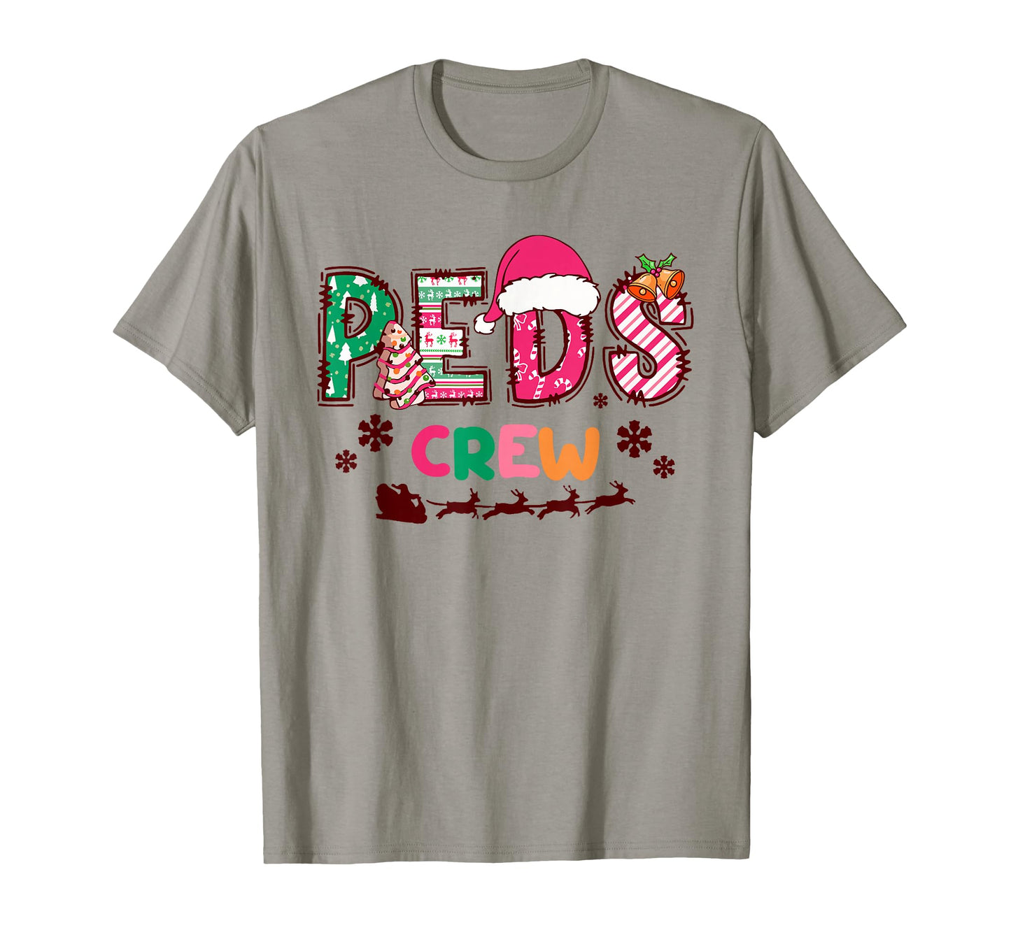 Peds Crew Christmas Pediatric Nurse Team T-Shirt