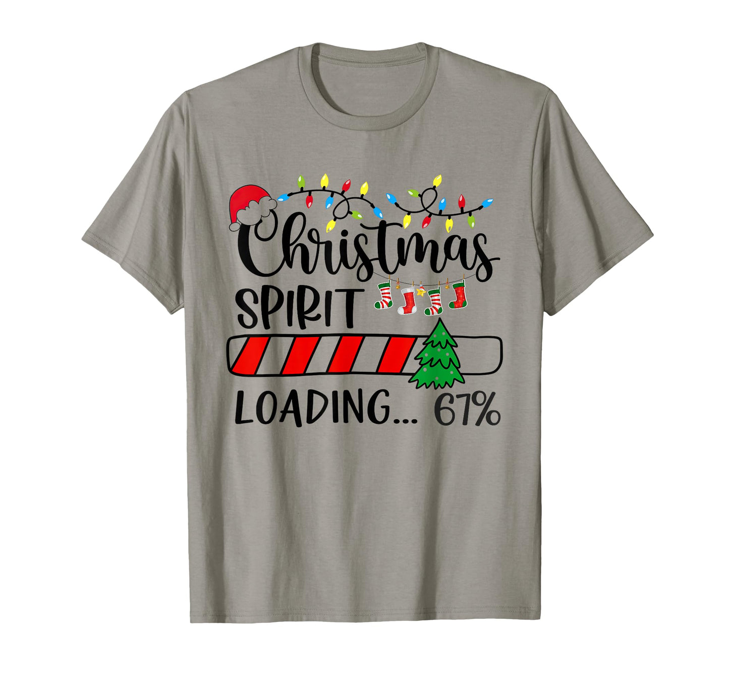 67 Meme Six Seven Christmas Spirit Loading 67 Funny T-Shirt