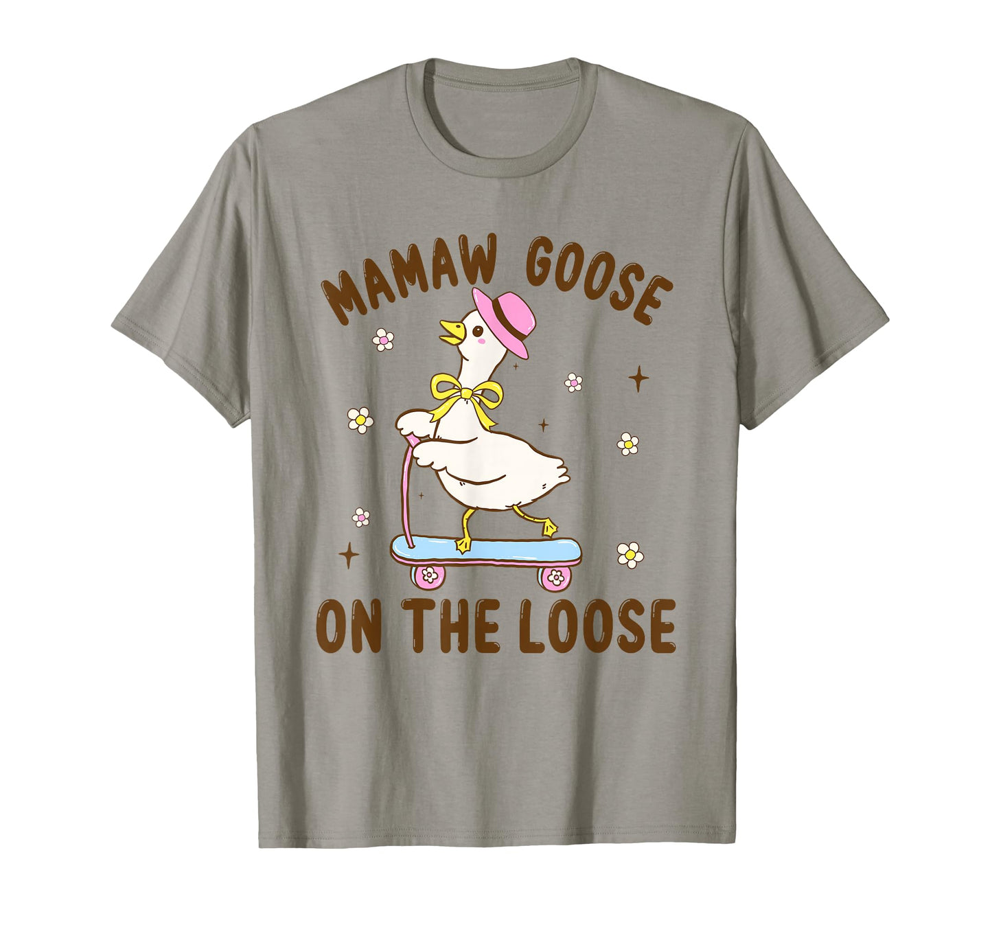 Mamaw Goose On The Loose Funny Birthday Matching Family T-Shirt
