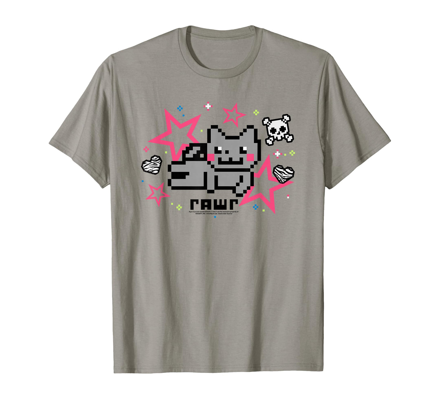 Nyan Cat Rawr Pink Scene Collage Internet Meme Funny Kitty T-Shirt