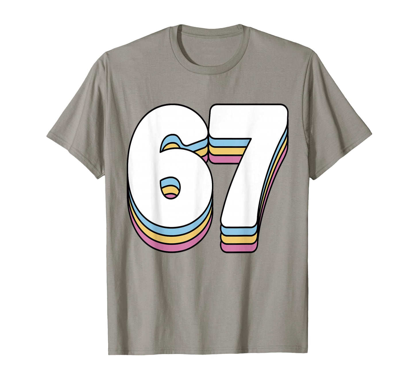 Funny 6 7 Meme Six Seven Gen Alpha Slang 67 T-Shirt