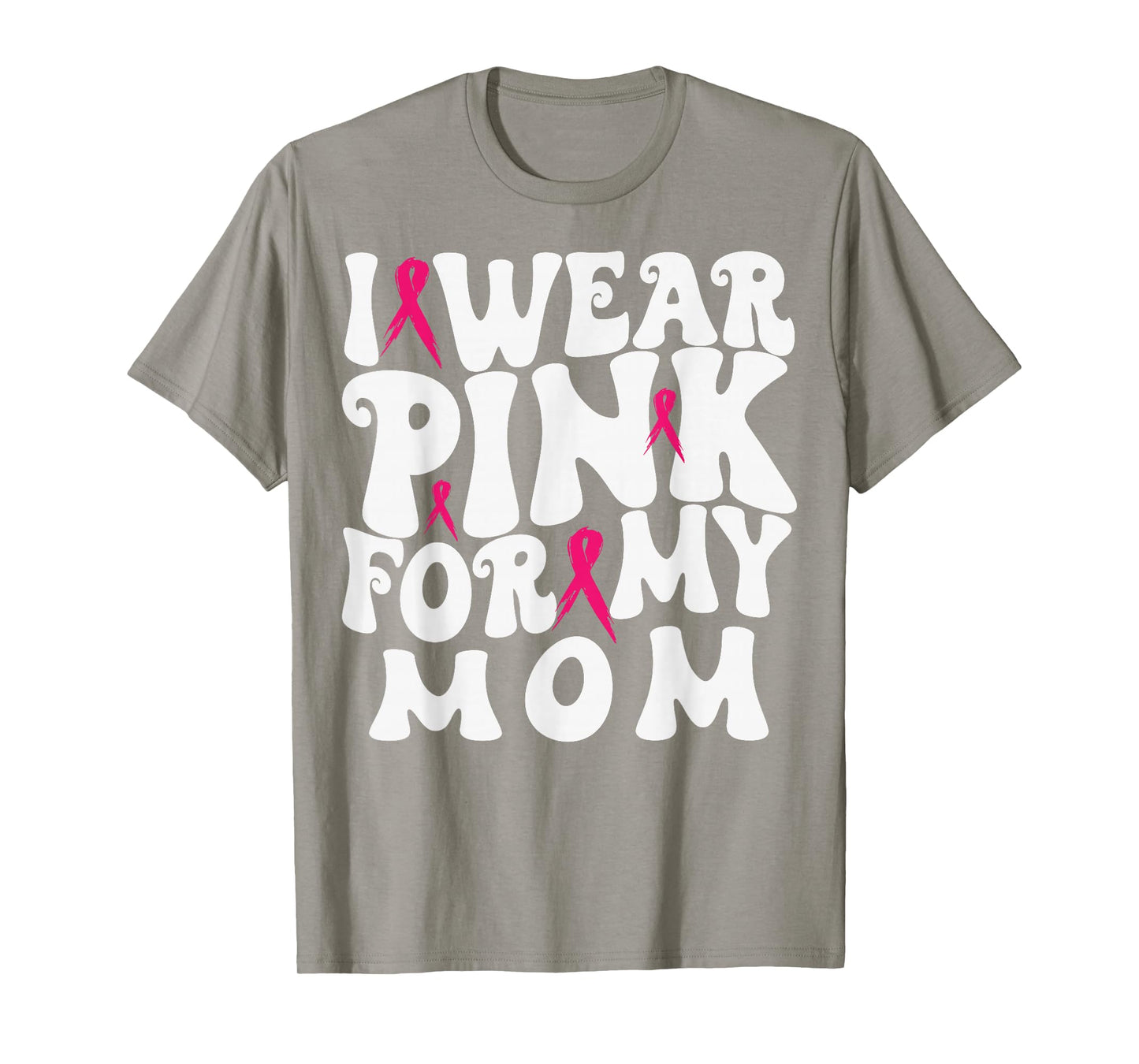 I Wear Pink for My MOM Breast Cancer Awareness Kids T-Shirt