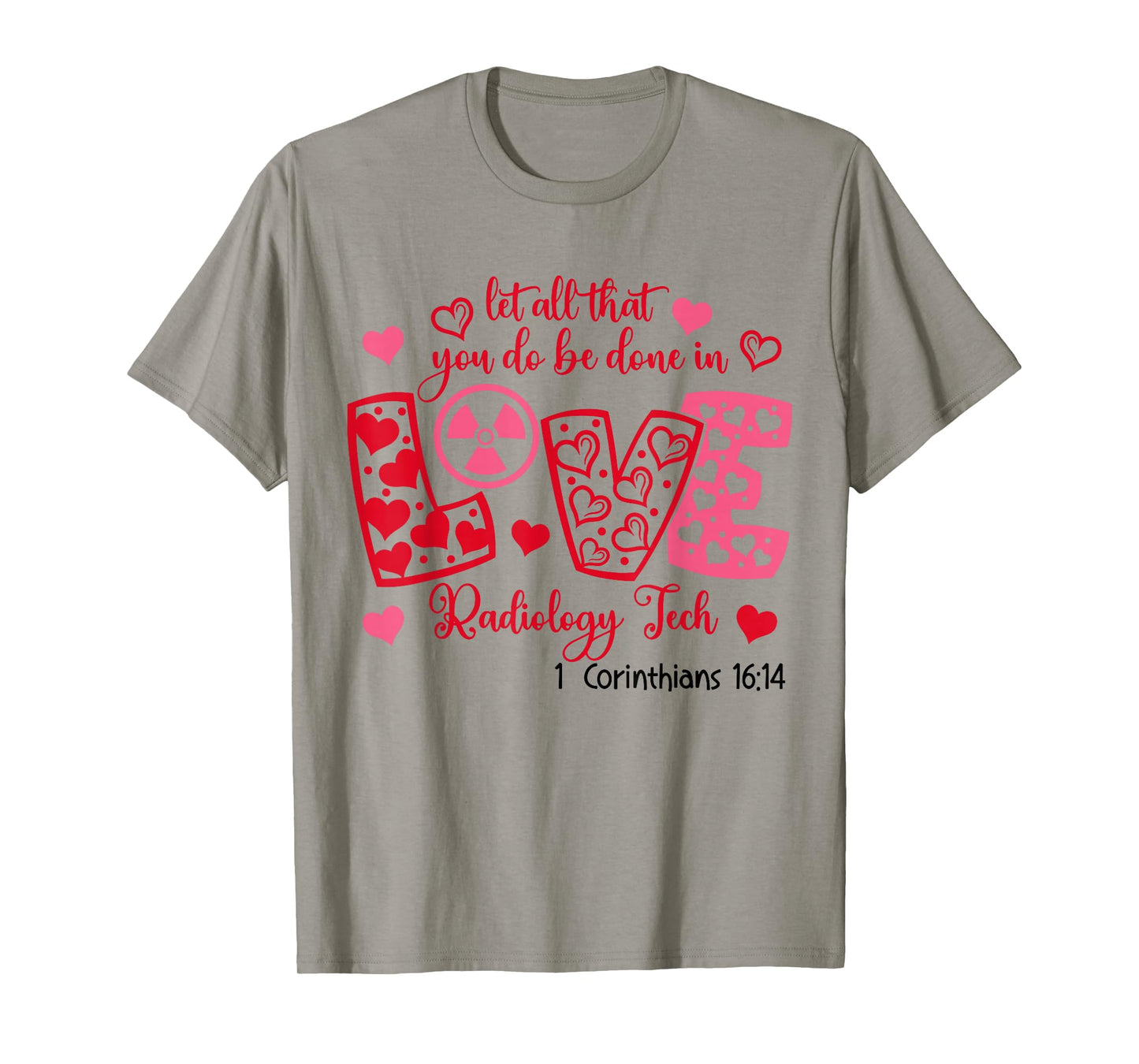 Retro Love Radiology Tech Xray Valentines Day Bible Verse T-Shirt