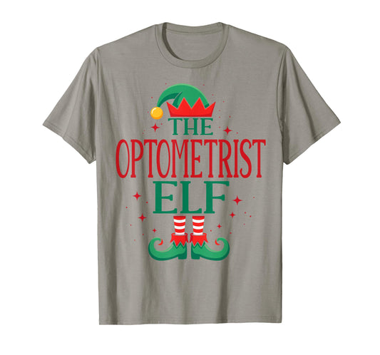 Funny Optometrist Elf Christmas Holiday for Medical Staff T-Shirt
