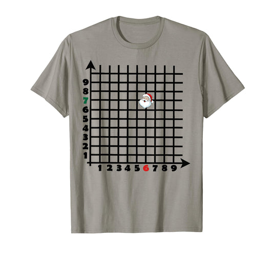 Coordinate (6,7) Funny Math Teacher Christmas 67 Math Lover T-Shirt
