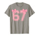 67 Six Seven Meme Coquette Pink Bow 6 7 Gen Alpha Slang Girl T-Shirt