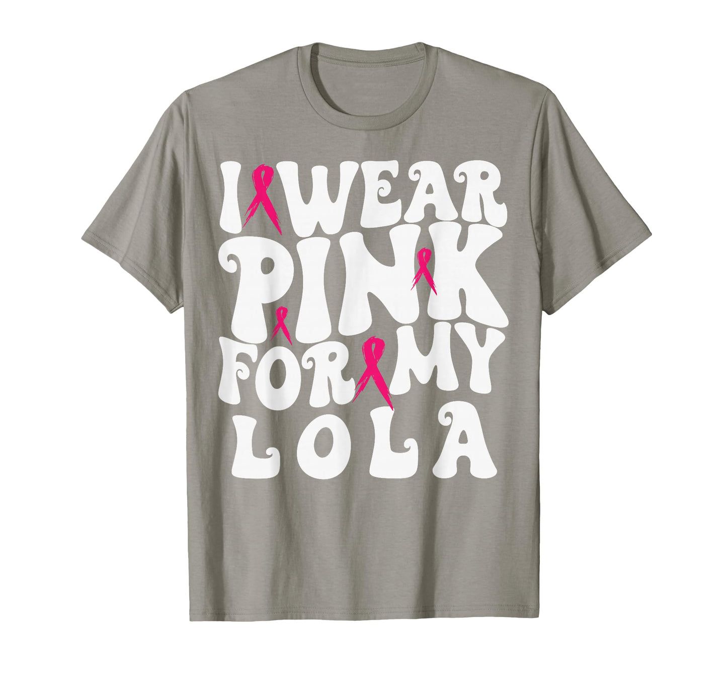 I Wear Pink for My Lola Breast Cancer Awareness Kids T-Shirt