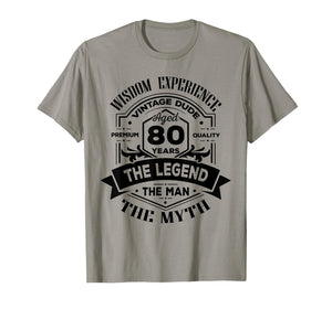 Vintage The Man Myth Legend 80 Birthday Tee for 80 Years Old T-Shirt