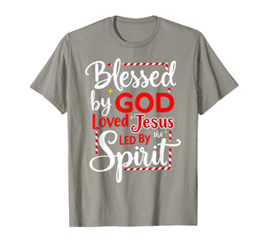 Christian Christmas, Blessed by God, Loved by Jesus, T-Shirt