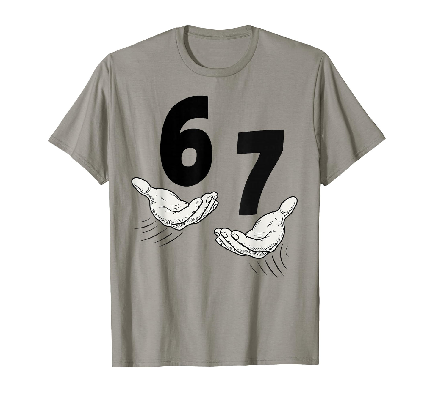 Six Seven 67 Hands 6 7 Kids 67 Teen Boys 6-7 Meme Funny T-Shirt