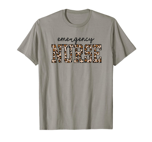 Emergency Nurse ER Leopard Print Nursing Appreciation Week T-Shirt
