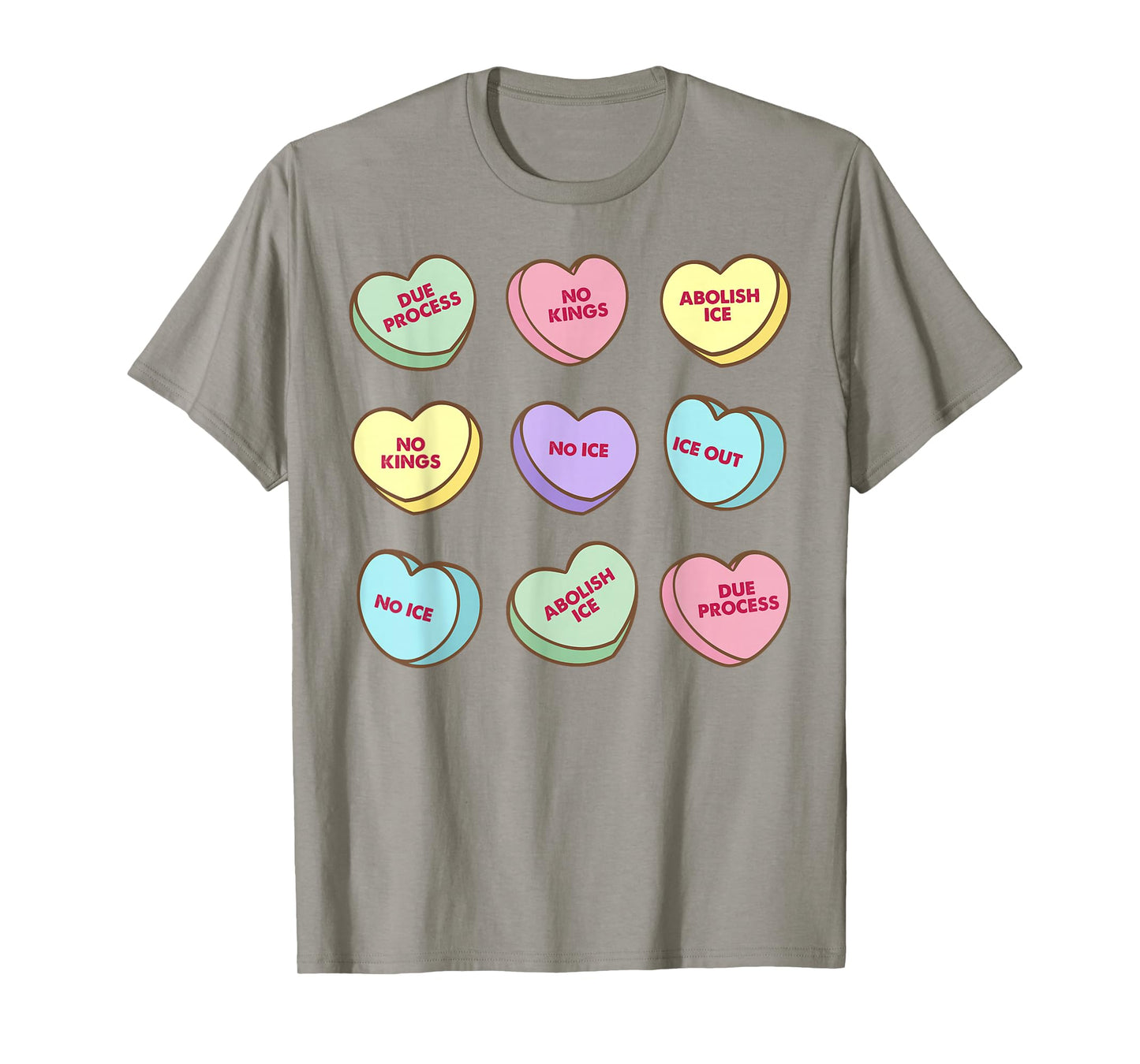 No Ice Valentine's Day Candy Heart Funny Abolish Ice T-Shirt