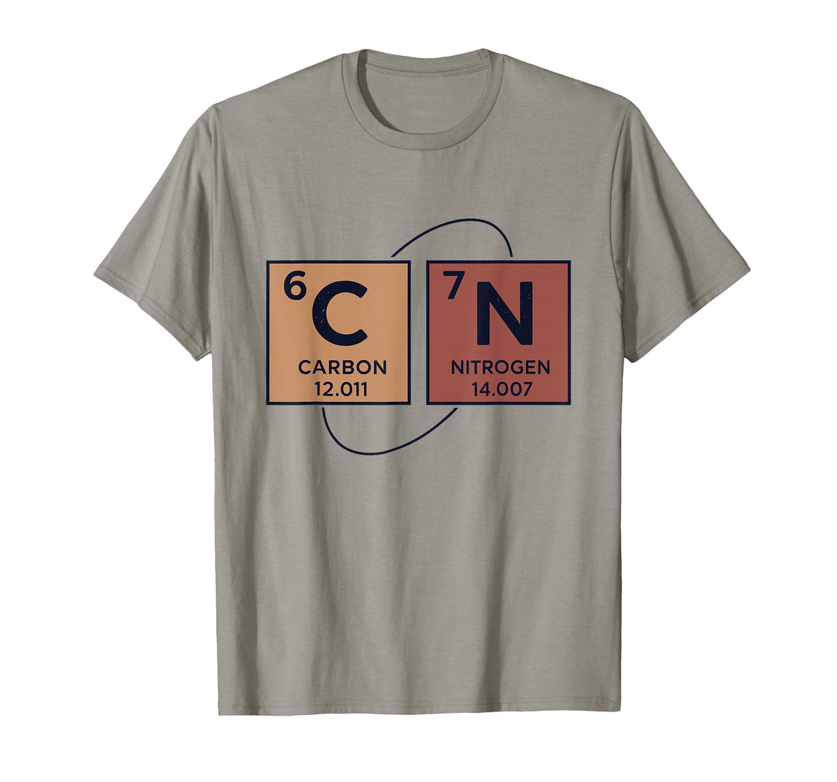 Retro Funny 6 7 Carbon Nitrogen Periodic Six Seven Physics T-Shirt