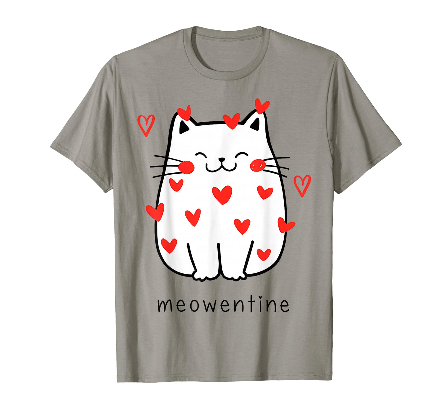 Happy Meowentines Day Cute Valentines Day Cat Lover Women T-Shirt