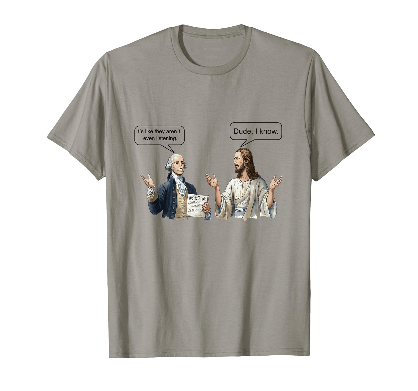 George Washington and Jesus Christ Discussion Meme T-Shirt