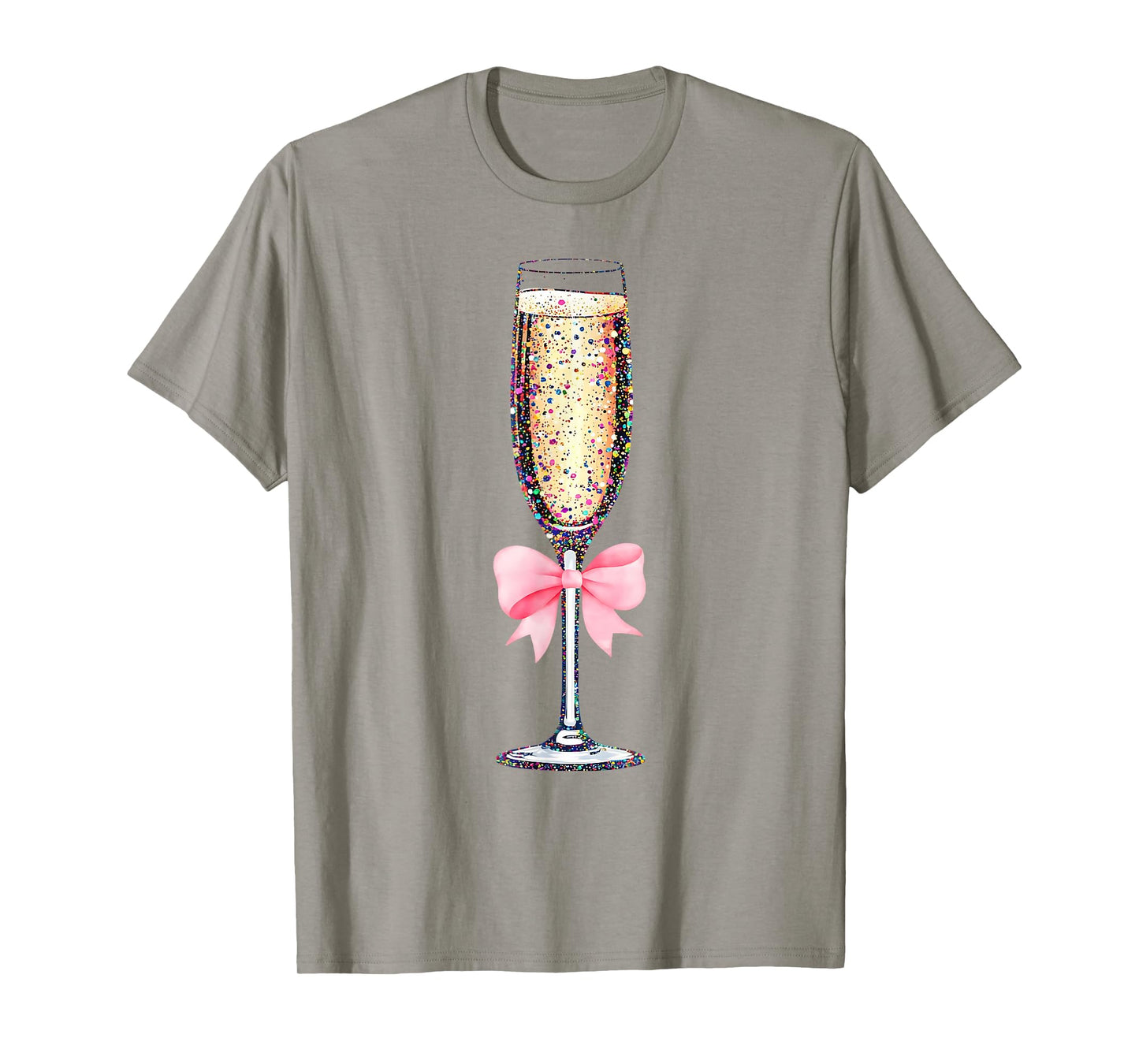 Coquette Champagne Glass Happy New Year 2026 Party Women T-Shirt