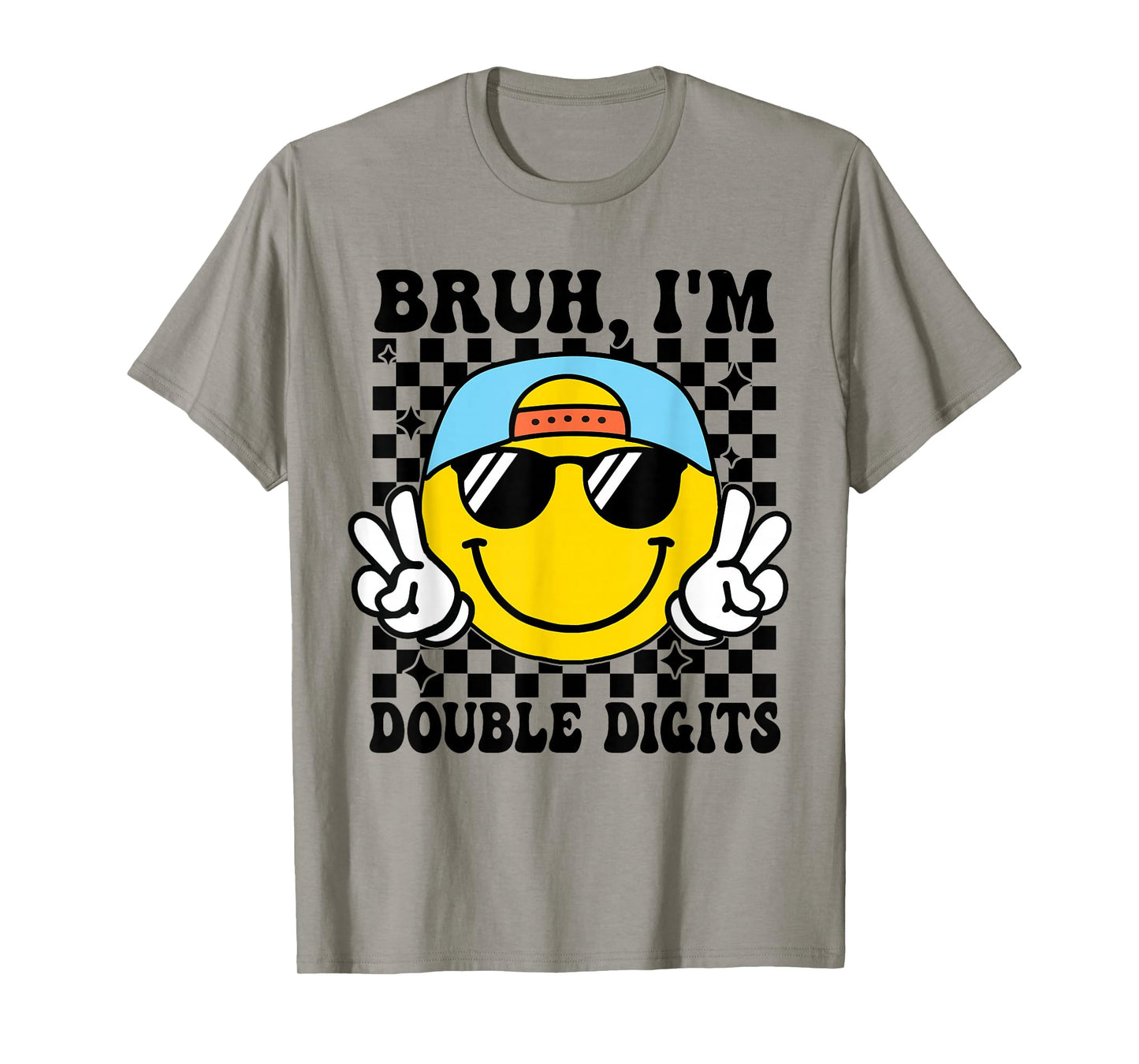 Bruh I'm Double Digits 10 Year Old boy Birthday 10 Birthday T-Shirt