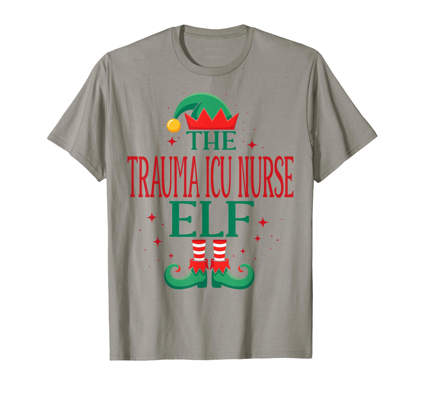 Funny Trauma ICU Nurse Elf Christmas Holiday Medical Staff T-Shirt