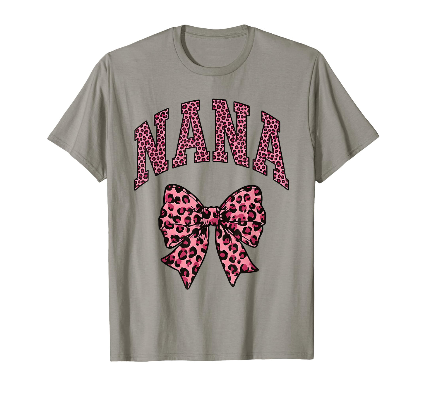 Nana Leopard Bow Design - Cute Grandma T-Shirt