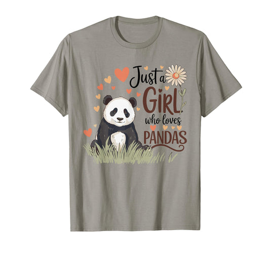 Just a Girl Who Loves Pandas Cute for Girls Women T-Shirt