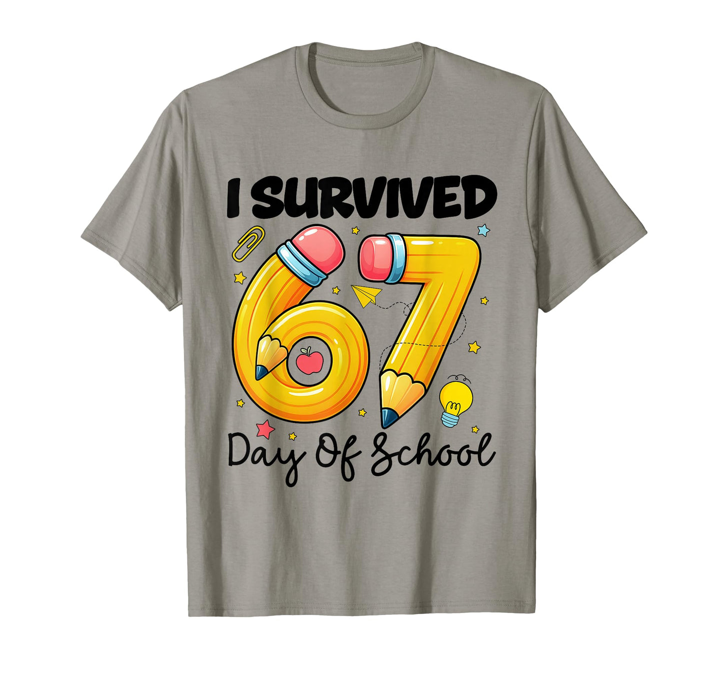 I Survived 67 Days of School Six Seven Meme Teacher Student T-Shirt
