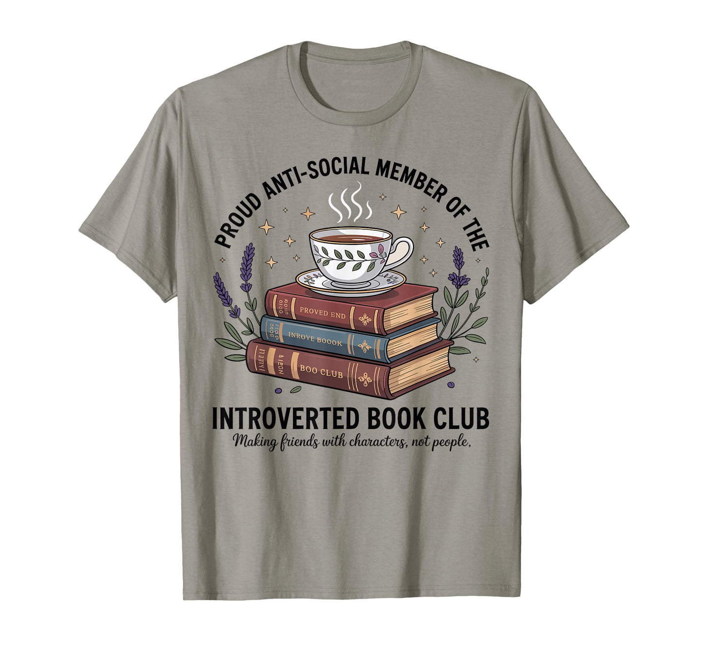 Retro Proud Introverted Book Club Anti Social Reader T-Shirt