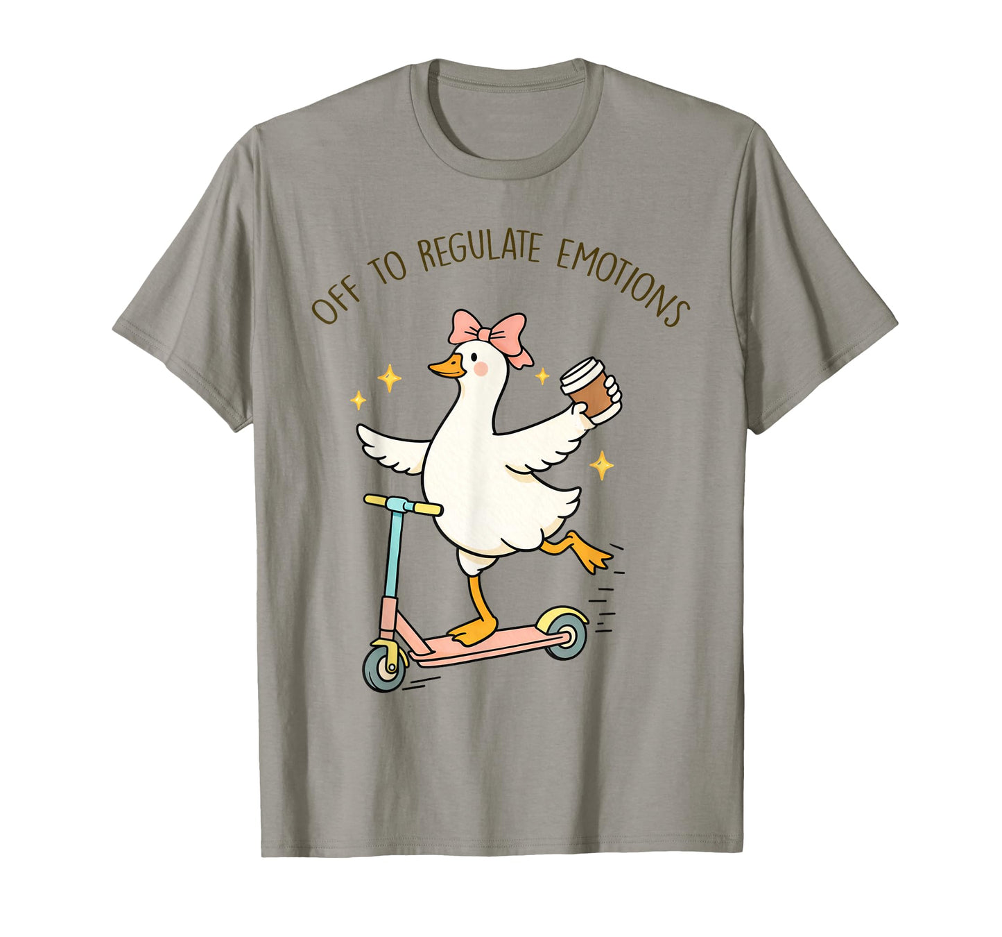 Off to Regulate Emotions Goose Funny Mental Health Counselor T-Shirt