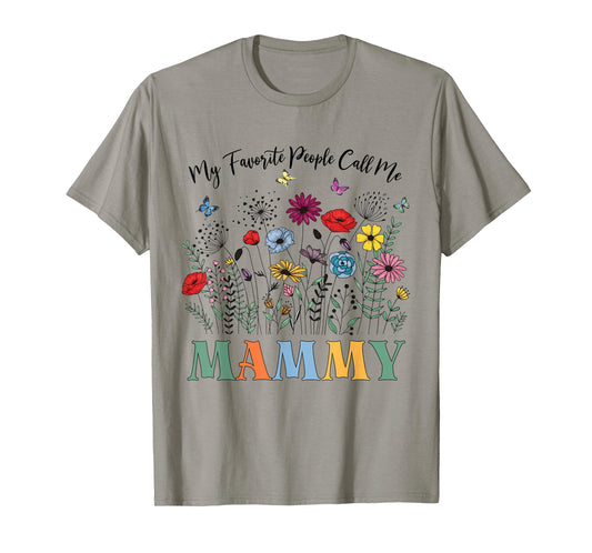 My Favorite People Call Me Mammy Floral Mother's Day T-Shirt
