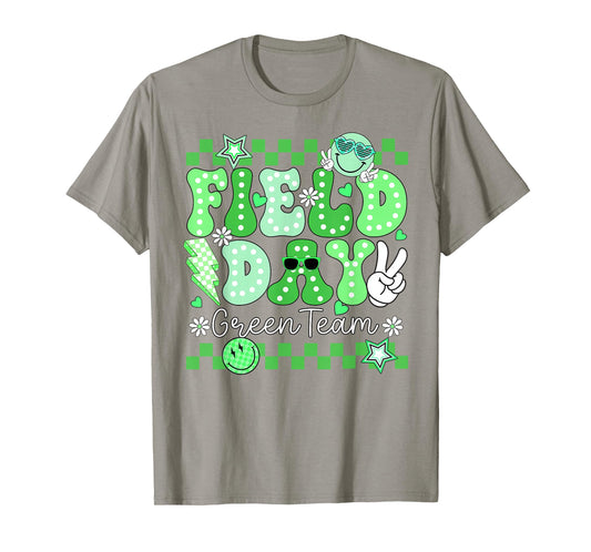 Funny Field Day Green Team Field Trip Matching Teacher Kids T-Shirt