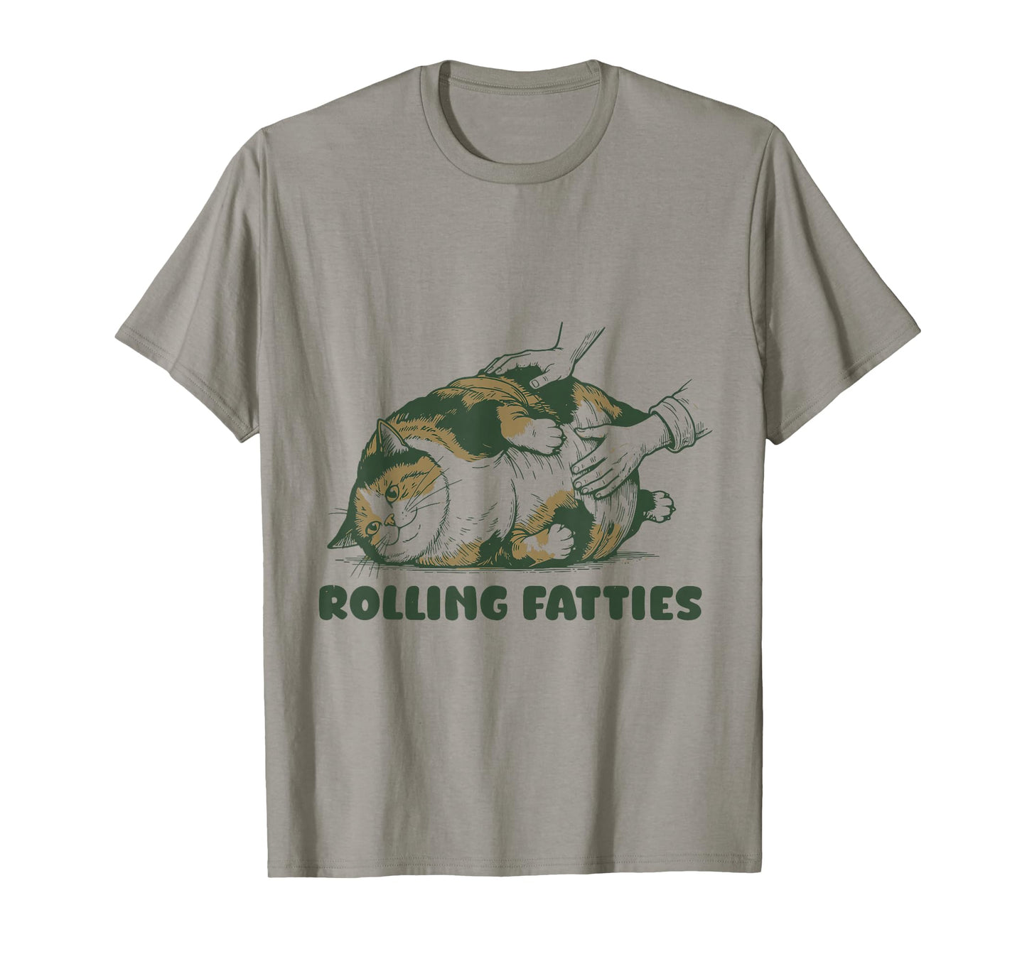 Rolling Fatties Calico Funny Cute Cat Lover T-Shirt