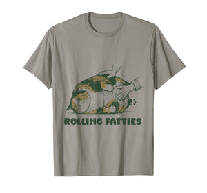 Rolling Fatties Calico Funny Cute Cat Lover T-Shirt