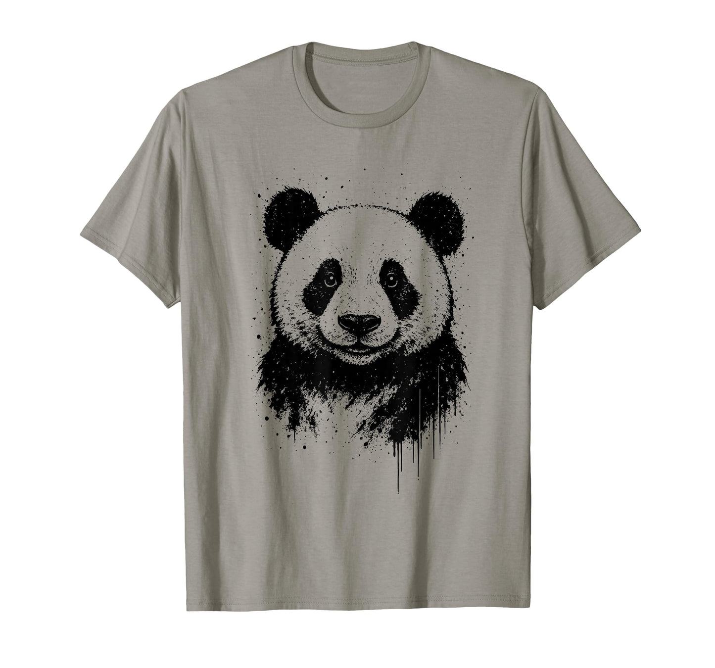 Panda Ink Art Grunge Aesthetic Wildlife Portrait Panda Bear T-Shirt