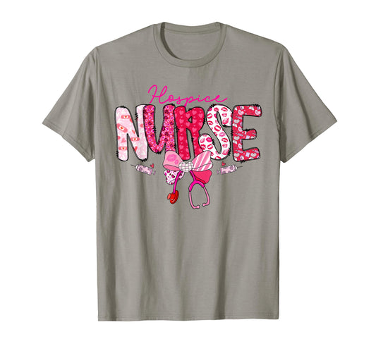 Hospice Nurse Valentine's Day Stethoscope Coquette Bow T-Shirt