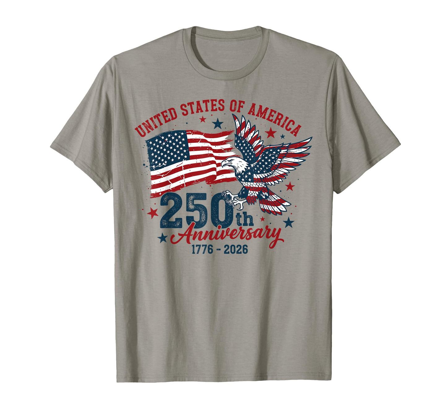 Vintage Faith Freedom 250 Years 1776-2026 Independence USA T-Shirt