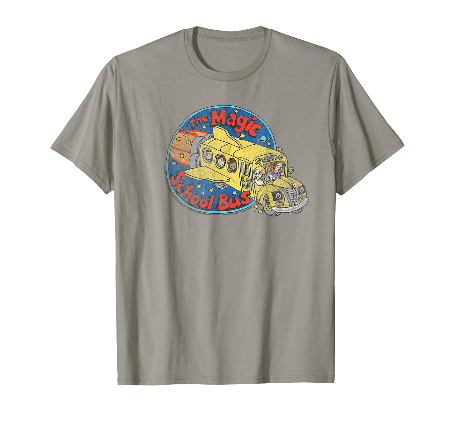 The Magic School Bus Vintage Distressed Bus Logo Cartoon T-Shirt