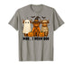 Moo I Mean Boo Funny Highland Cow with Halloween Costume T-Shirt