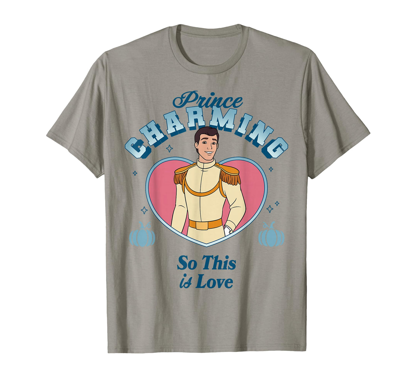Disney Cinderella Prince Charming So This is Love Pink Heart T-Shirt